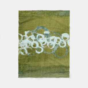 Green Orbs I Fleece Blanket