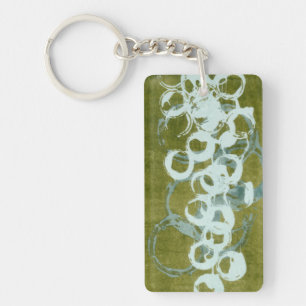 Green Orbs I Key Ring