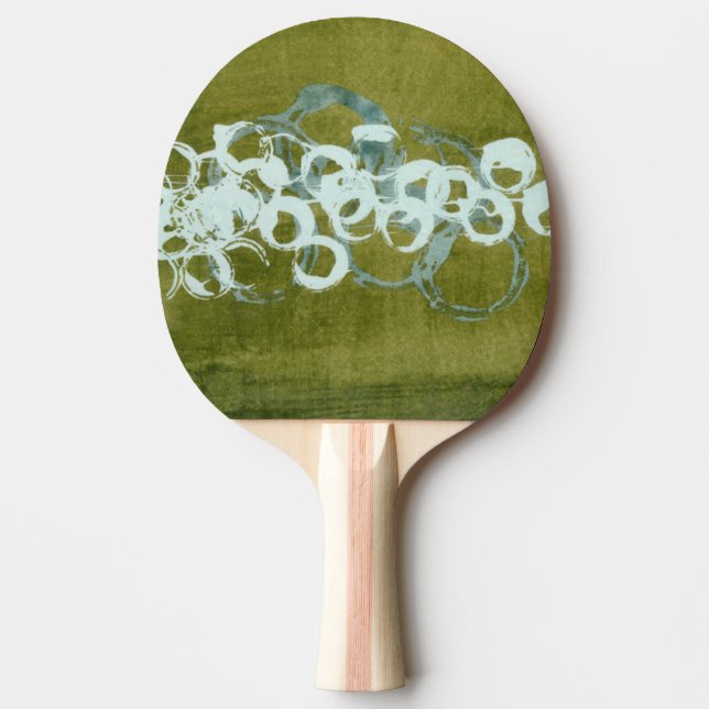 Green Orbs I Ping Pong Paddle (Front)