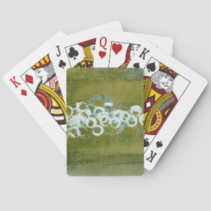 Green Orbs I Playing Cards