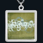 Green Orbs I Silver Plated Necklace<br><div class="desc">Home Décor</div>
