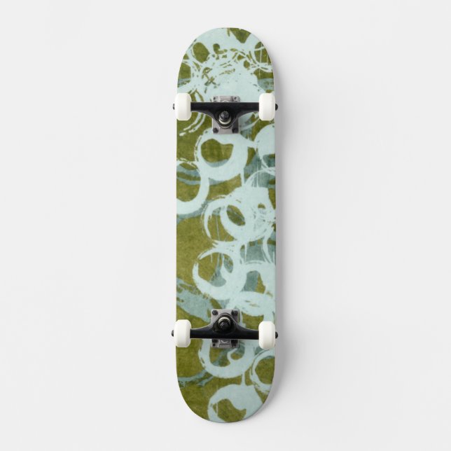 Green Orbs I Skateboard (Front)