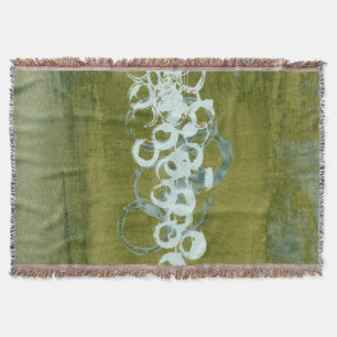 Green Orbs I Throw Blanket