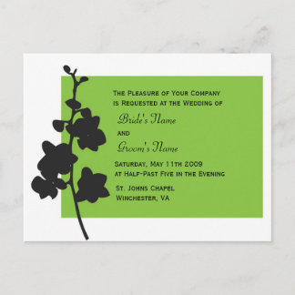 Green Orchid Invitation Postcard