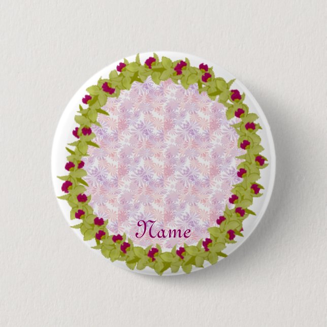 Green orchid lei template button (Front)