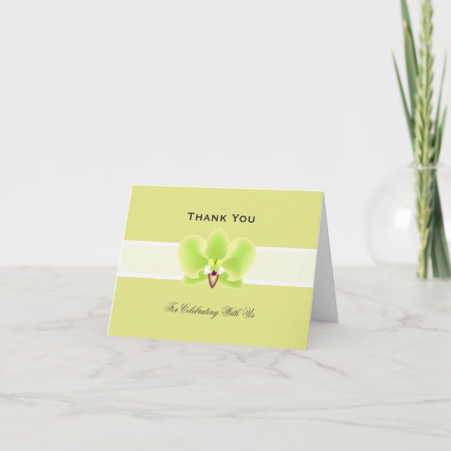 Green Orchid THANK YOU card (Front)