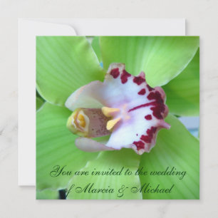 Green Orchids invitations