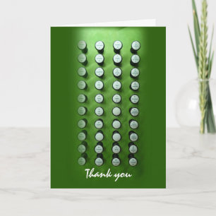 Green organ thank you card