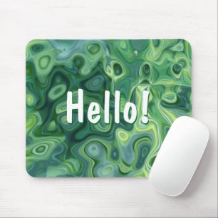 Green Organic Pattern Abstract Art Mouse Mat