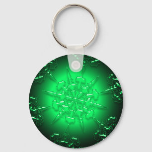 Green Ornament Key Ring