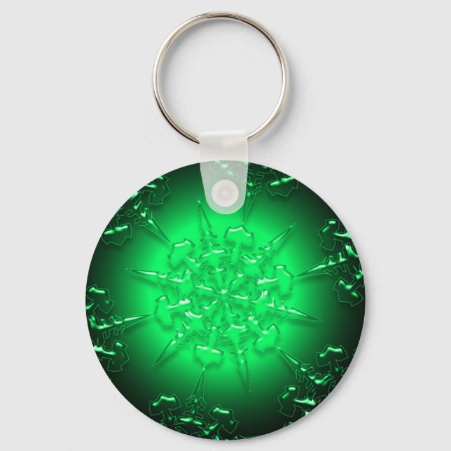 Green Ornament Key Ring (Front)