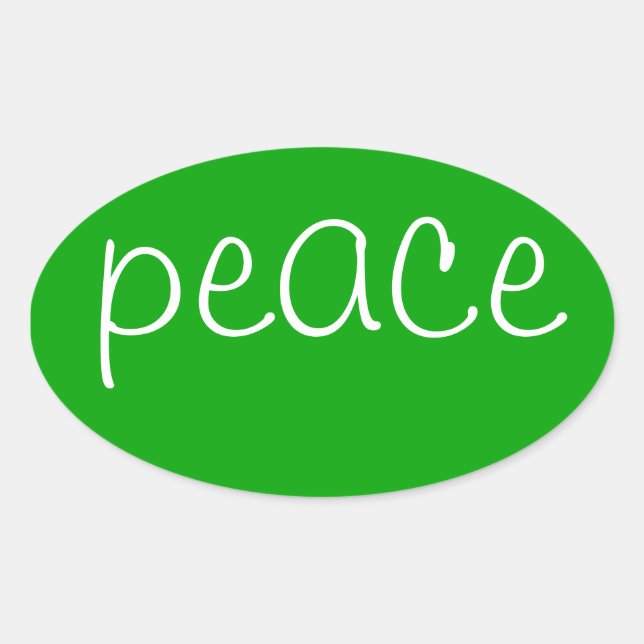 Green Oval Peace stickers (Front)