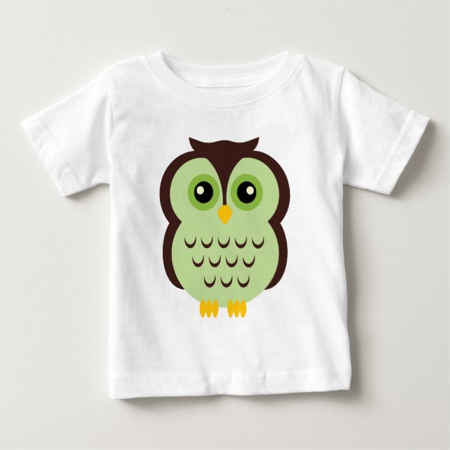Green Owl Baby T-Shirt (Front)