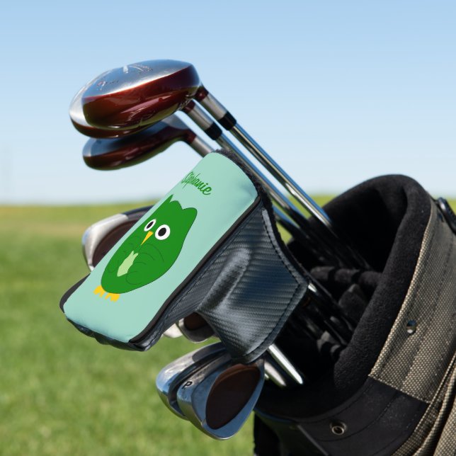 Green Owl Design Golf Head Cover (In Situ)