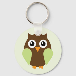 Green Owl Key Ring