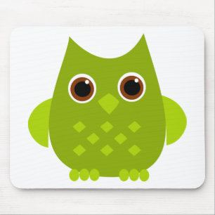 Green Owl Mouse Mat