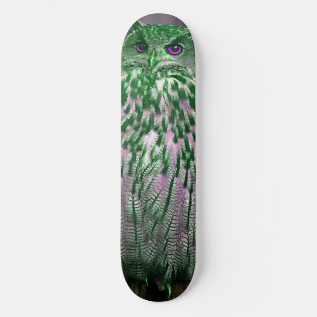 Green Owl Skateboard Deck (Front)