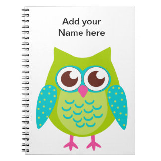 Green Owls Gift Notebook