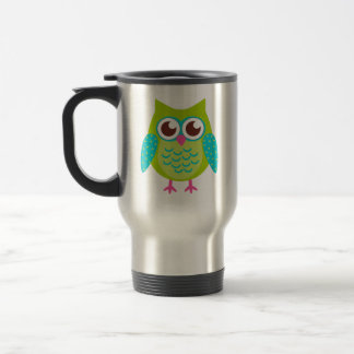 Green Owls Gift Travel Mug