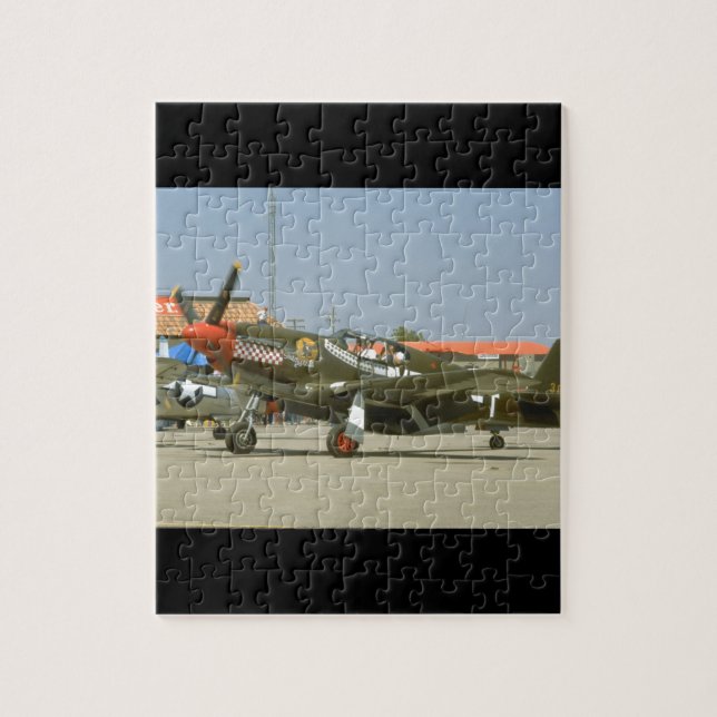 Green P51 Mustang, Left Side_WWII Planes Jigsaw Puzzle (Vertical)