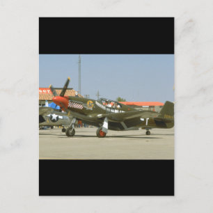 Green P51 Mustang, Left Side_WWII Planes Postcard
