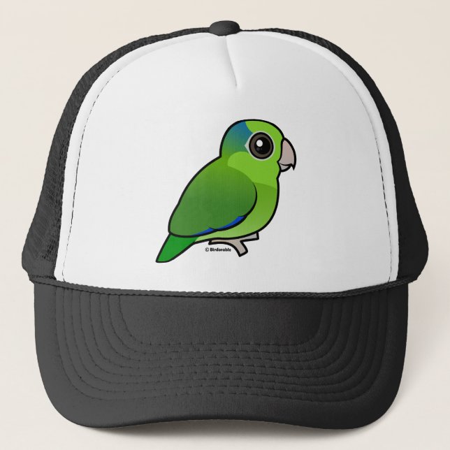 Green Pacific Parrotlet Trucker Hat (Front)