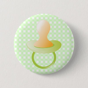 Green Pacifier 6 Cm Round Badge