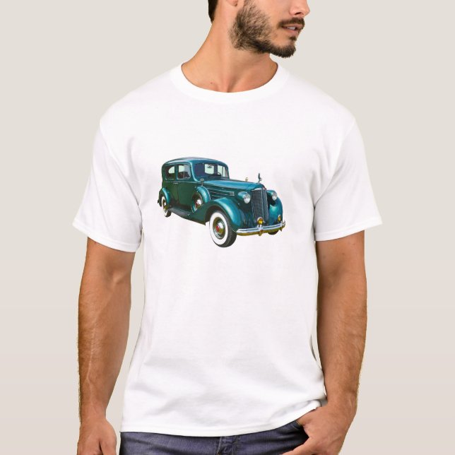Green Packard Luxury Car T-Shirt (Front)
