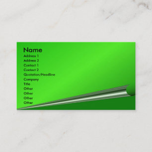Green Page Curl Profile Card