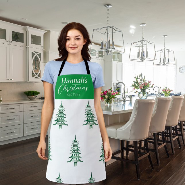 Green Pagoda Custom Christmas Tree Apron (Green Pagoda Custom Christmas Tree Apron)