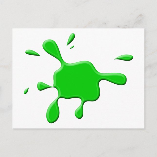 Green Paint Splodge Postcard (Front)