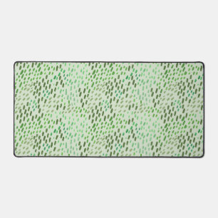 Green Painted Dots Desk Mat
