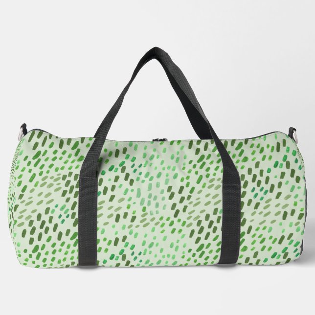 Green Painted Dots Duffle Bag (Front)