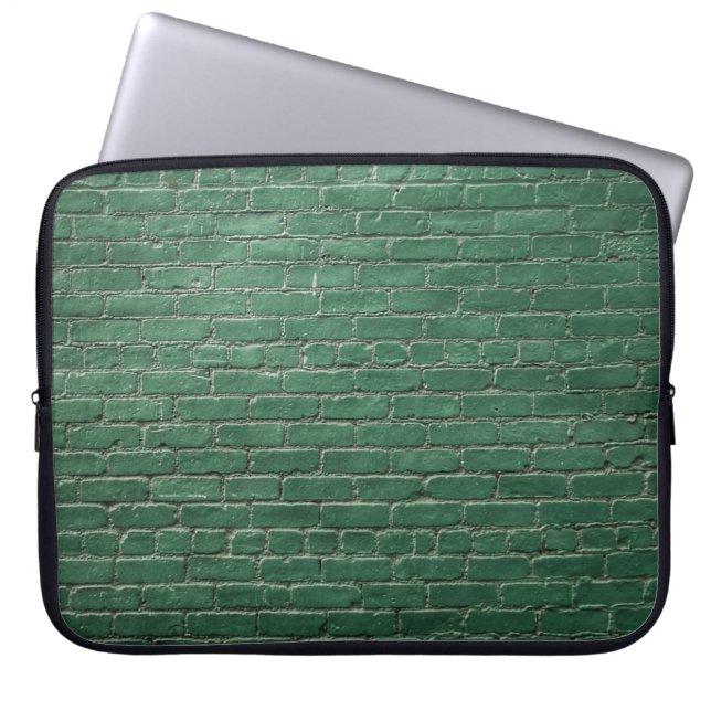 Green painted wall laptop sleeve (Front)