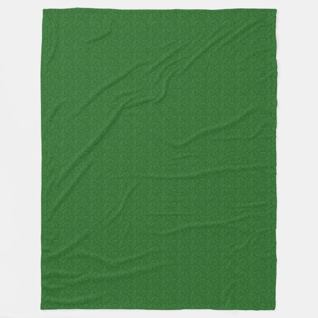 Green Paisley Fleece Blanket (Front)