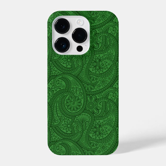 Green Paisley iPhone Case (Back)