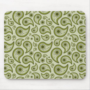 Green Paisley Mouse Mat