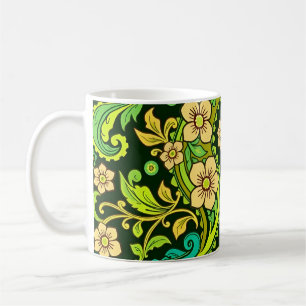 Green Paisley Pattern Coffee Mug
