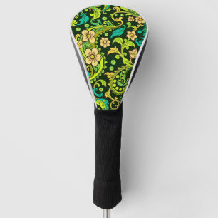 Green Paisley Pattern Golf Head Cover