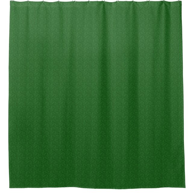 Green Paisley Shower Curtain (Front)