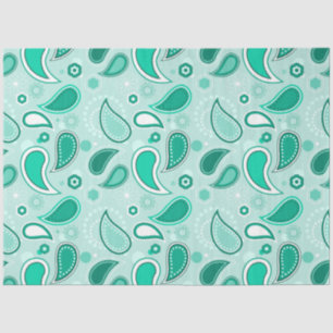 green paisley tissue paper