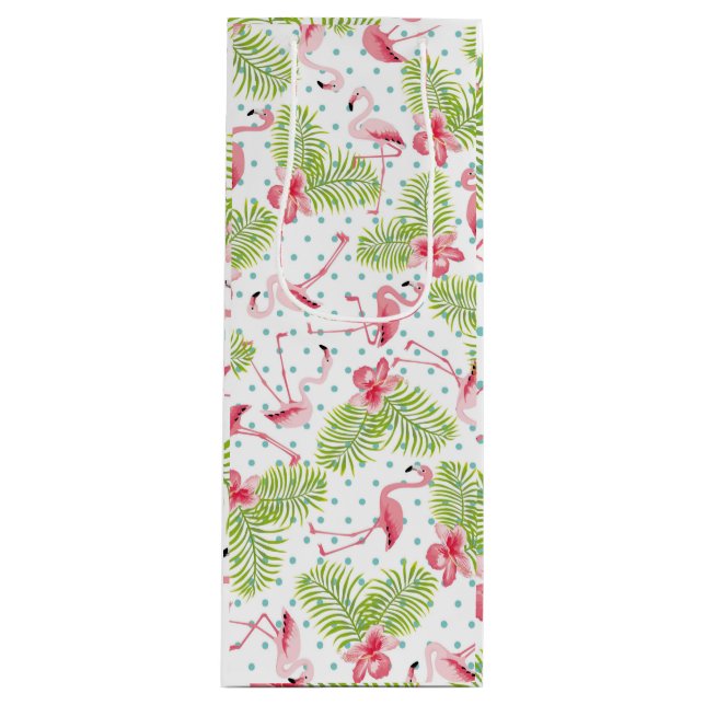 Green Palm Flamingo Gift Bag (Front)
