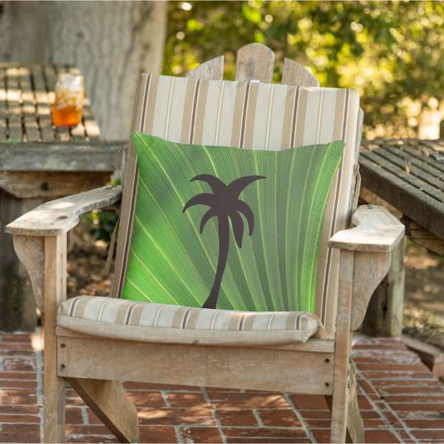 Green Palm Frond Cushion (Chair)