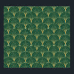 Green Palm Leaf Art Deco Poster<br><div class="desc">Palm leaf pattern on green background - art deco style - Abstract geometric Vintage pattern for textile, wrapping, product design. Vintage illustration. Abstract Palm Leaf Art Deco Style. Textile decor. Palm leaf art deco style pattern on a green background. Classic and elegant. background, pattern, abstract, texture, decor, fashion, gold, illustration,...</div>