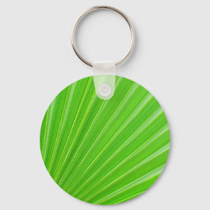 Green palm leaf background key ring
