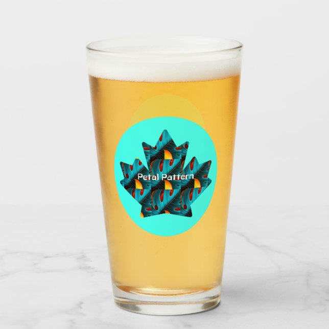Green Palm Leaf Pattern Glass (Front Filled)