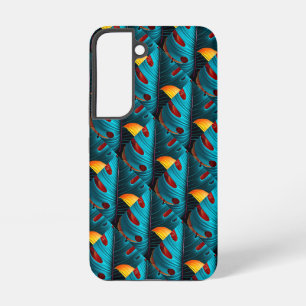 Green Palm Leaf Pattern Samsung Galaxy Case