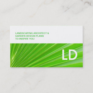 Green palm leaf - personalised business card