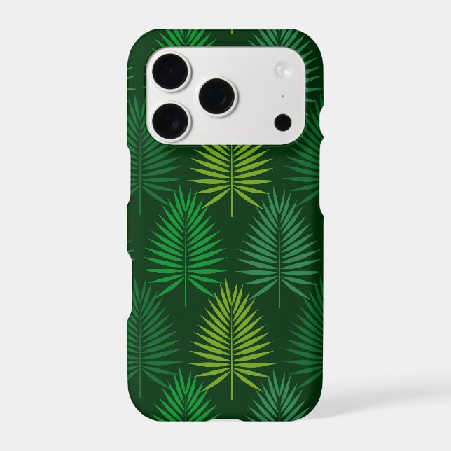 Green palm leaves botanical pattern (Back)