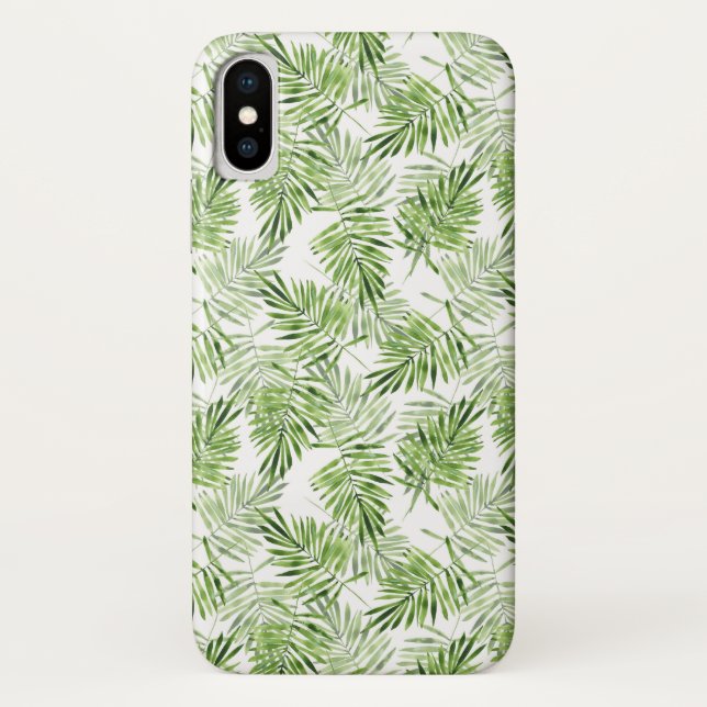 Green Palm Leaves Case-Mate iPhone Case (Back)